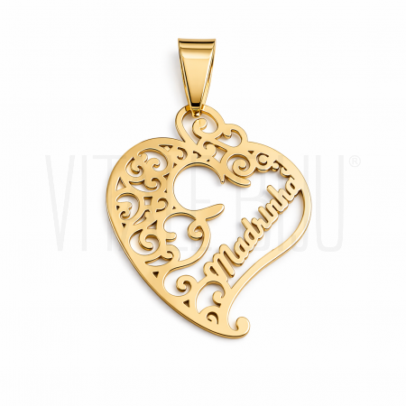 Pendente Coração “Madrinha” em...